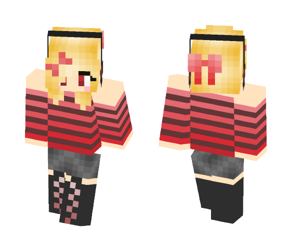 Download Free Short haired girl Skin for Minecraft image 1 Short haired girl - Color Haired Girls Minecraft Skins - image 1
