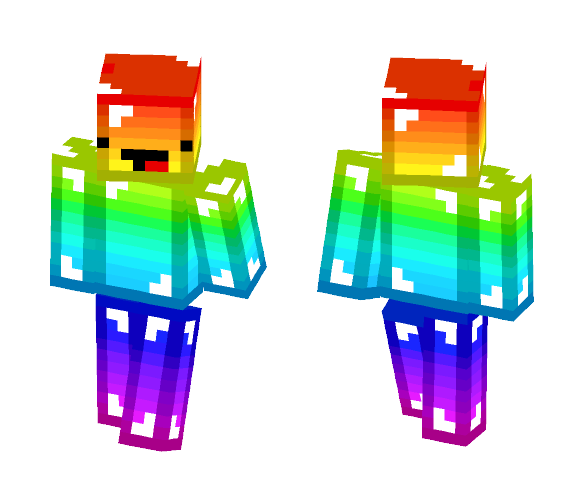 Download Free Derp Rainbow Guy Skin for Minecraft image 1 Derp Rainbow Guy - Male Minecraft Skins - image 1