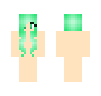 Green haired girl base - Color Haired Girls Minecraft Skins - image 2