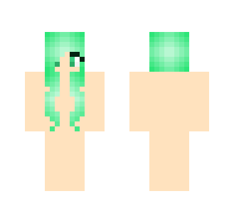 Green haired girl base