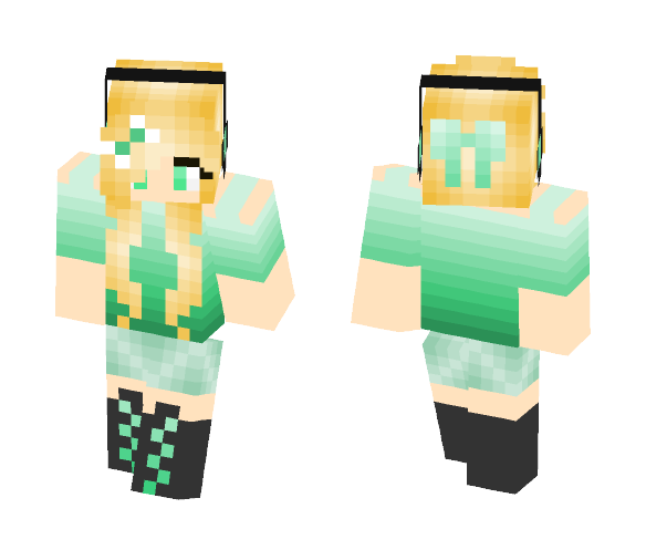 Download Free Girl who loves green Skin for Minecraft image 1 Girl who loves green - Girl Minecraft Skins - image 1