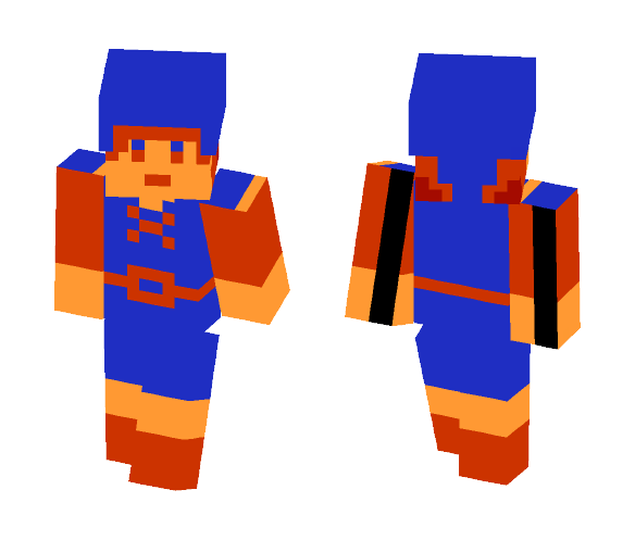 Legend of Zelda: 8 Bit Link (Blue) - Male Minecraft Skins - image 1