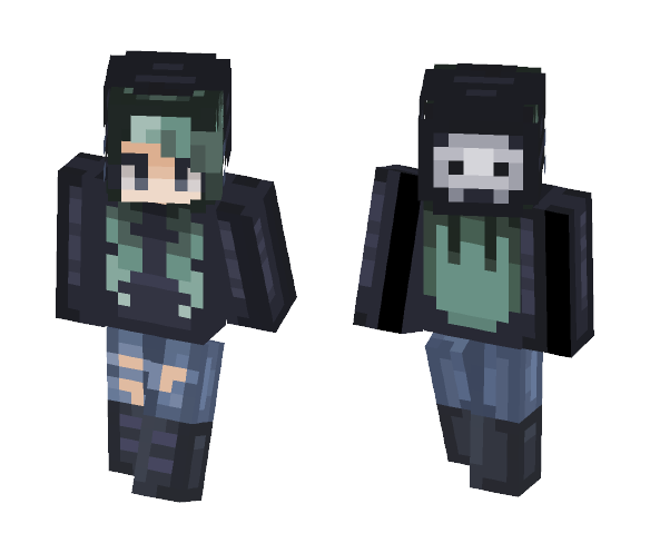 Download Free ~ Goth Girl Skin for Minecraft image 1 ~ Goth Girl - Girl Minecraft Skins - image 1
