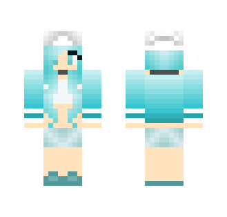 Cyan girl tomboy