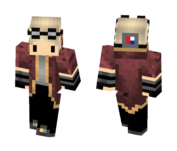 half chipped chibi steampunk - Male Minecraft Skins - image 1