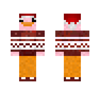 Pink kawaii Christmas Duck
