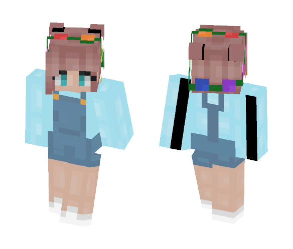 rainbow flower crown - Flower Crown Minecraft Skins - image 1
