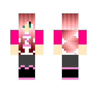 Bubblegum Hair Girl - Color Haired Girls Minecraft Skins - image 2