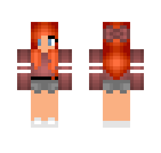 Red hair girl cloths #1 - Color Haired Girls Minecraft Skins - image 2