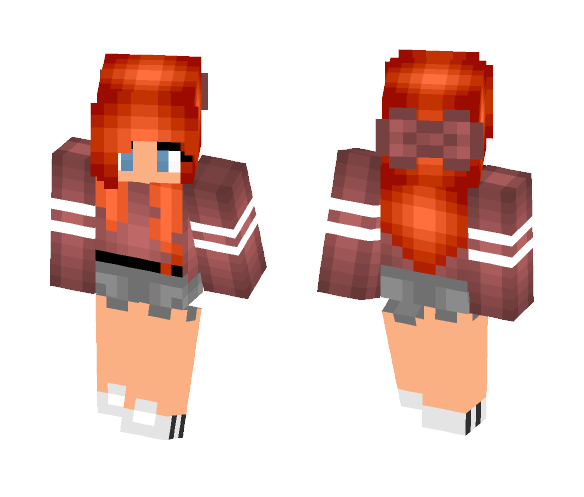 Red hair girl cloths #1 - Color Haired Girls Minecraft Skins - image 1