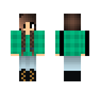 Green Flannel - Female Minecraft Skins - image 2