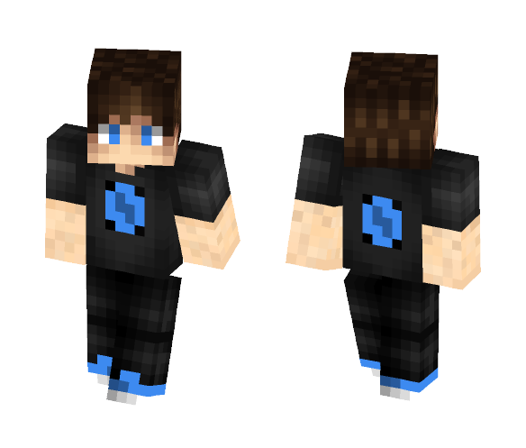 Blue Lightning Shirt - Male Minecraft Skins - image 1