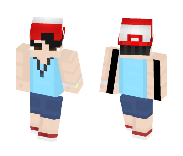 Download Free TankTop pokemon trainer. Skin for Minecraft image 1 TankTop pokemon trainer. - Male Minecraft Skins - image 1