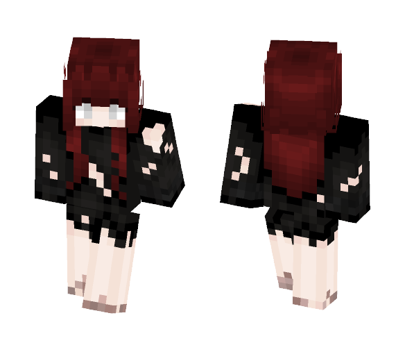 Download Free Ash - Gothic Coal Girl Skin for Minecraft image 1 Ash - Gothic Coal Girl - Girl Minecraft Skins - image 1