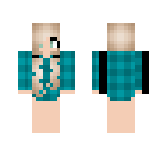 Turquoise Plaid - Female Minecraft Skins - image 2