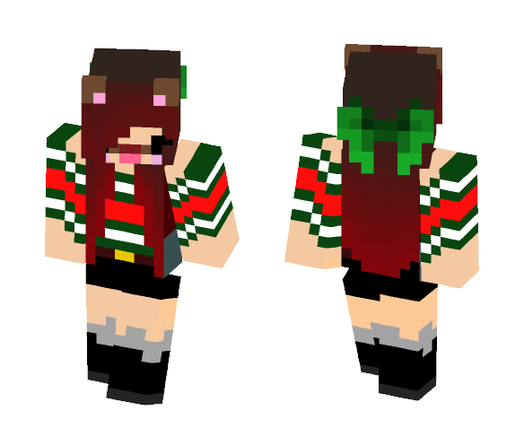 Christmas Dog filter girl - Christmas Minecraft Skins - image 1