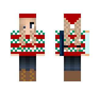 Christmas sweater with Santa hat