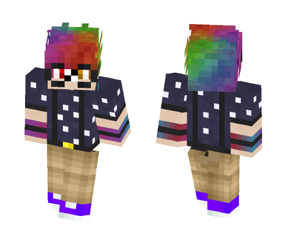Tye Dye Hair - Male Minecraft Skins - image 1