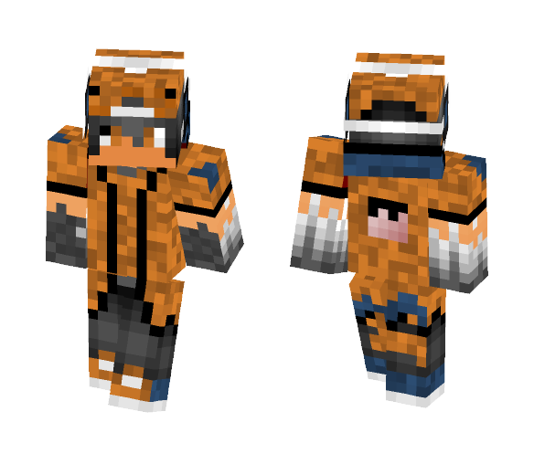 Download Free Orange Clothed Teenager Skin for Minecraft image 1 Orange Clothed Teenager - Male Minecraft Skins - image 1