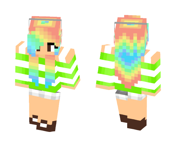 Cute Rainbow Girl - Cute Girls Minecraft Skins - image 1