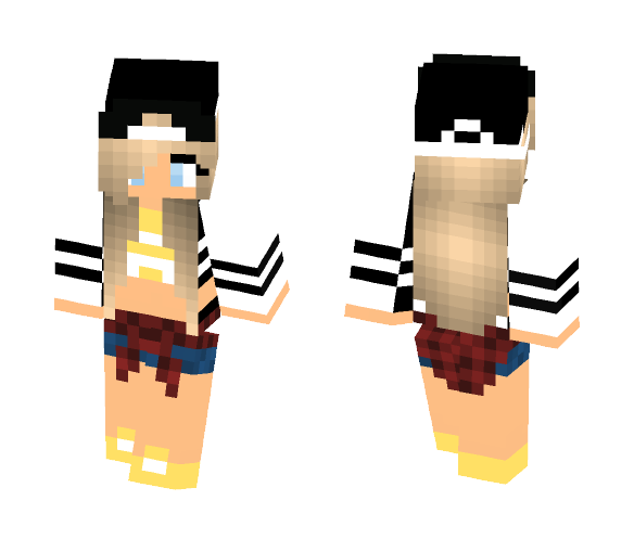 Hipster - Yellow Touch - Female Minecraft Skins - image 1