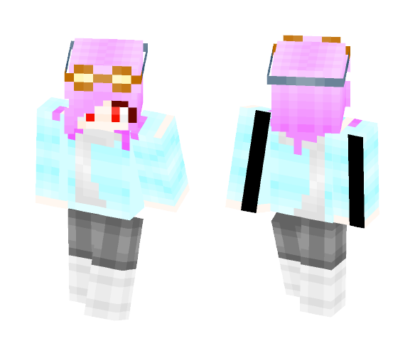 Blue Soul Goggles - Female Minecraft Skins - image 1