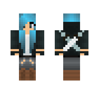 Blue haired girl