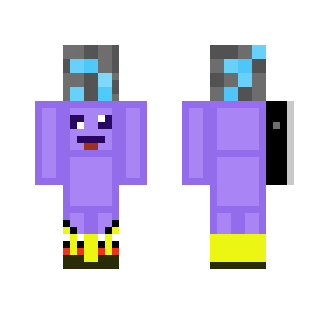 Otaku slime holding a Diamond block