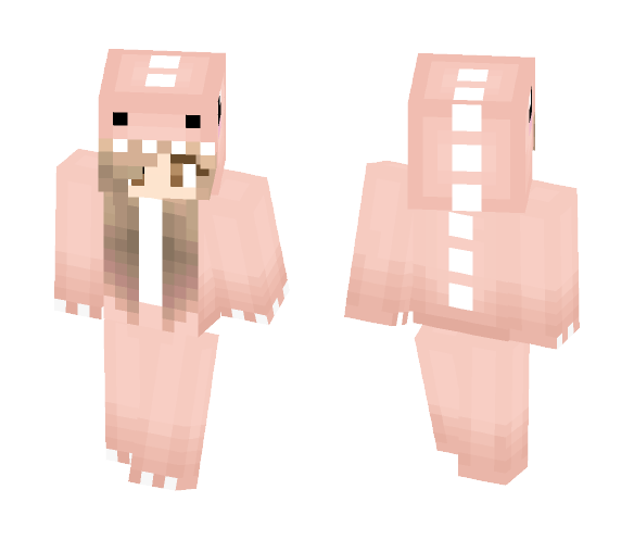 Pink Pastel Dino Girl - Girl Minecraft Skins - image 1