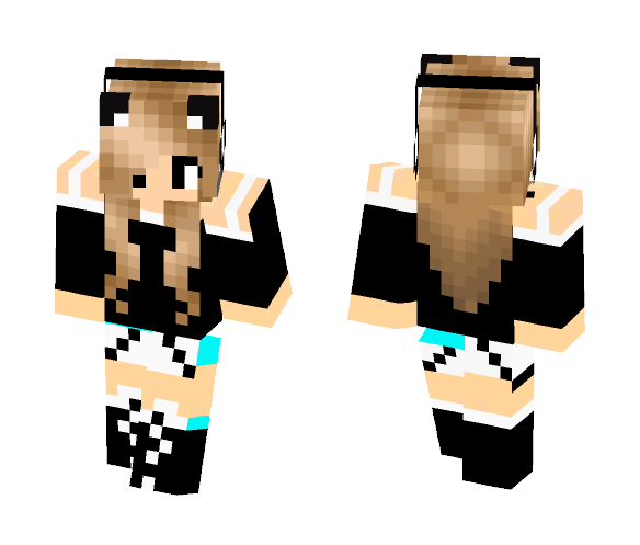 Black & White Girl - Girl Minecraft Skins - image 1