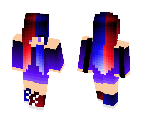 Download Free Girl Red VS Blue Skin for Minecraft image 1 Girl Red VS Blue - Girl Minecraft Skins - image 1
