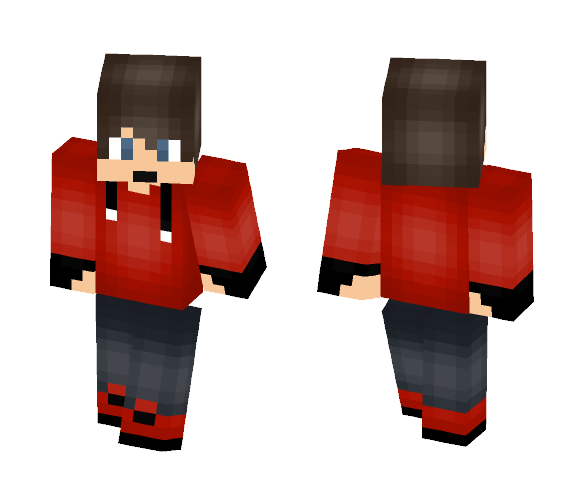 Red Hoodie - Male Minecraft Skins - image 1