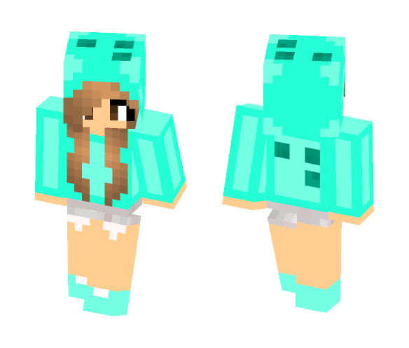Download Free Slime Girl Skin for Minecraft image 1 Slime Girl - Girl Minecraft Skins - image 1