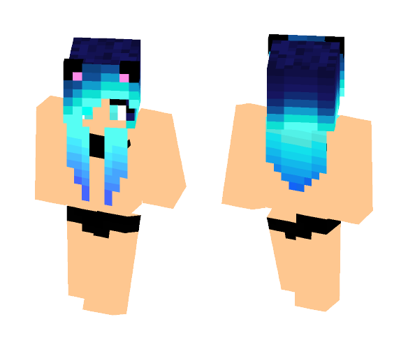 Download Free Neko Girl In Bikini Skin for Minecraft image 1 Neko Girl In Bikini - Girl Minecraft Skins - image 1