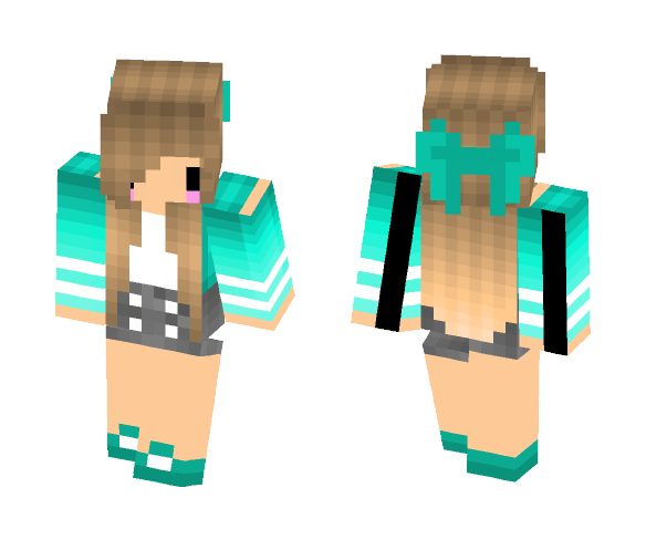 Light Blue Chibi - Female Minecraft Skins - image 1