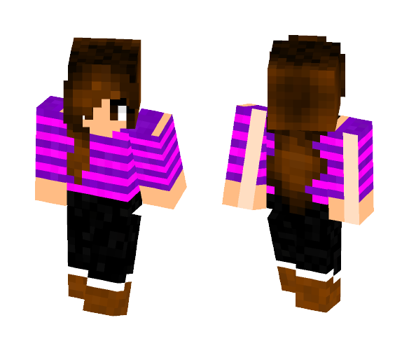 Download Free Winter Brunette Girl Skin for Minecraft image 1 Winter Brunette Girl - Girl Minecraft Skins - image 1