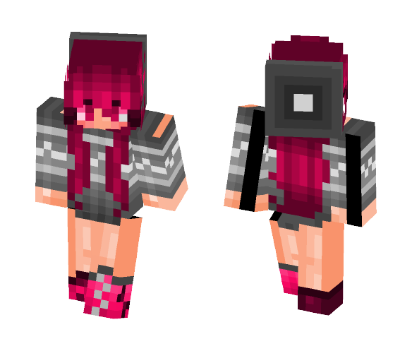 Pink French Girl ^3^ - Girl Minecraft Skins - image 1