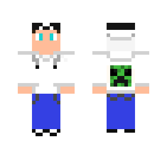Cool White Hoodie (Creeper On Back)