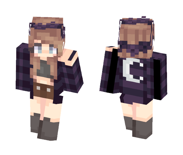Purple Glisten // ST - Female Minecraft Skins - image 1