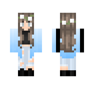 Blue Ombré Girl ; Kukuslxys Req - Girl Minecraft Skins - image 2