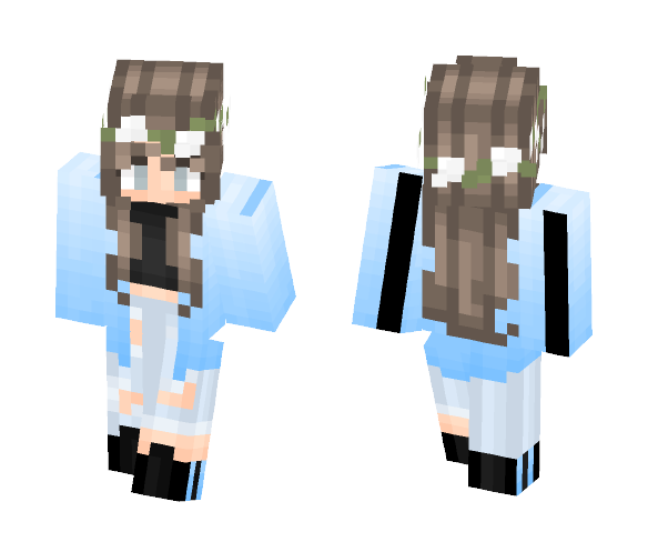 Blue Ombré Girl ; Kukuslxys Req - Girl Minecraft Skins - image 1