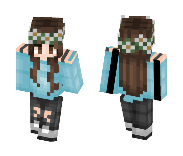 Cute Flower Crown Girl - Cute Girls Minecraft Skins - image 1