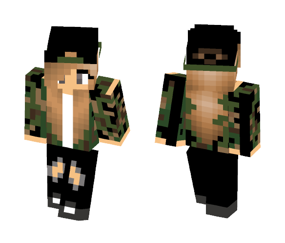 Cute Camo Girl - Cute Girls Minecraft Skins - image 1