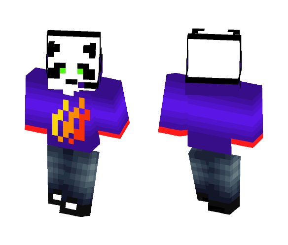 Panda Fire Logo - Male Minecraft Skins - image 1