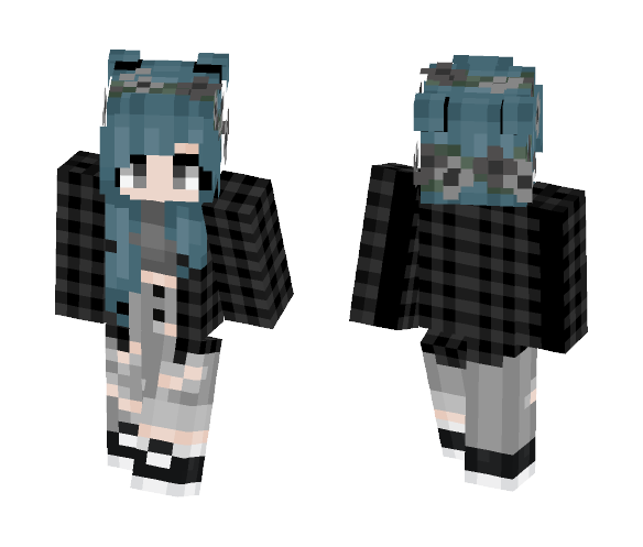 Download Free Ω Everything is Blue Ω Skin for Minecraft image 1 Ω Everything is Blue Ω - Female Minecraft Skins - image 1