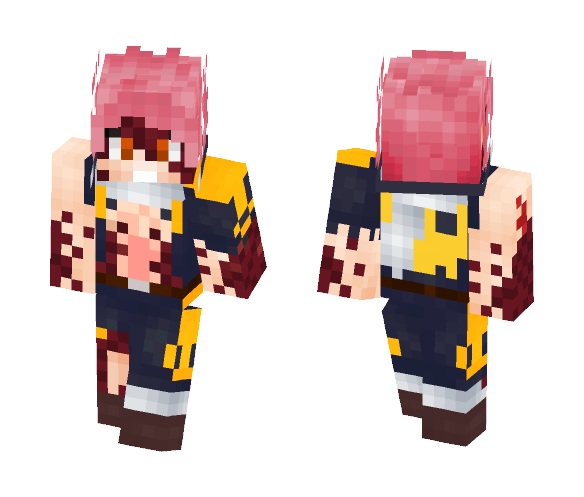 Natsu Dragneel Dragon Force - Male Minecraft Skins - image 1