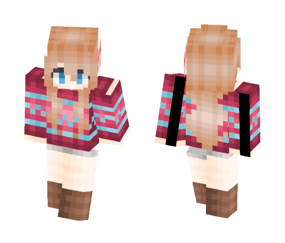 Download Free Sweater Girl Skin for Minecraft image 1 Sweater Girl - Girl Minecraft Skins - image 1