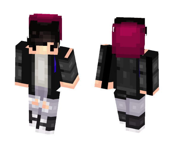 Red Beanie Boy Chibi | ???? Zero - Boy Minecraft Skins - image 1