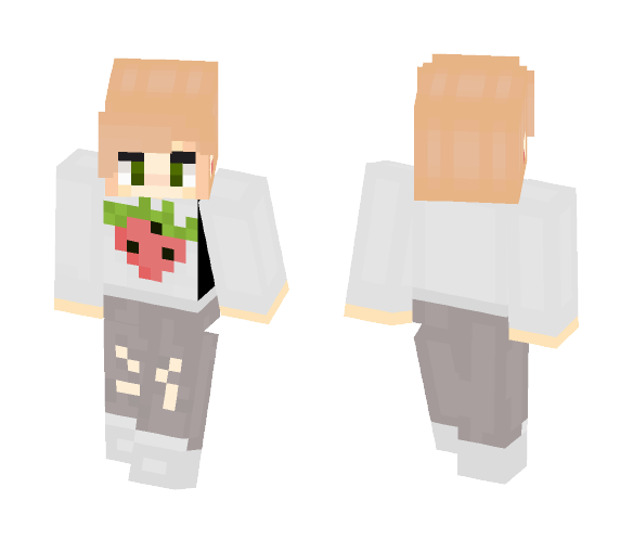 ~????Strawberry Sweat Shirt???? ~ - Male Minecraft Skins - image 1