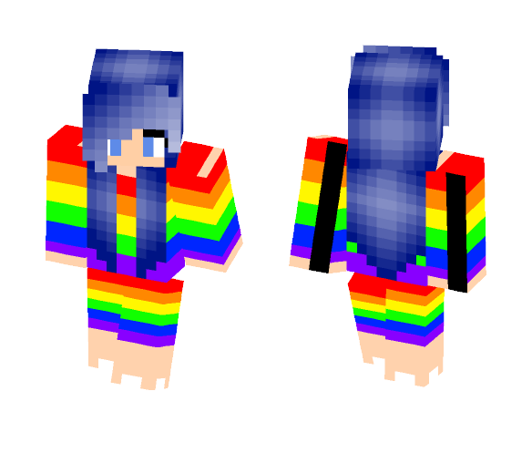 Blue hair is bae - Female Minecraft Skins - image 1